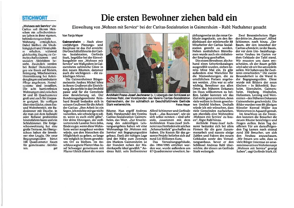 einweihung einer 5-gruppigen kindertagesstätte in burgbernheim